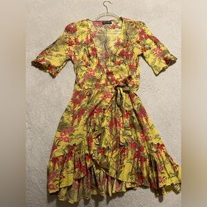 Zara floral Wrap Dress